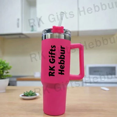 Laser Marking Travel Mug Pink – Customized Name Engraved Coffee Mug for Office, Travel and Daily Use