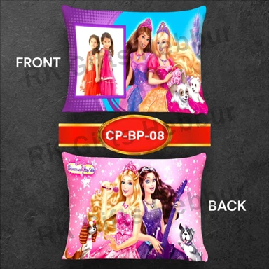 Princess Barbie Baby Photo Pillow – Customized Princess Cushion for Kids, Personalized Gift and Cute Memories