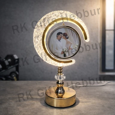 Customized Moon Long Lamp with Photo – LED Romantic Night Light & Personalized Couple Gift